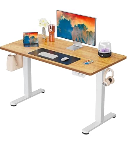 Amazon | Claiks 昇降デスク 幅100cm 引き出し付き デスク 高さ